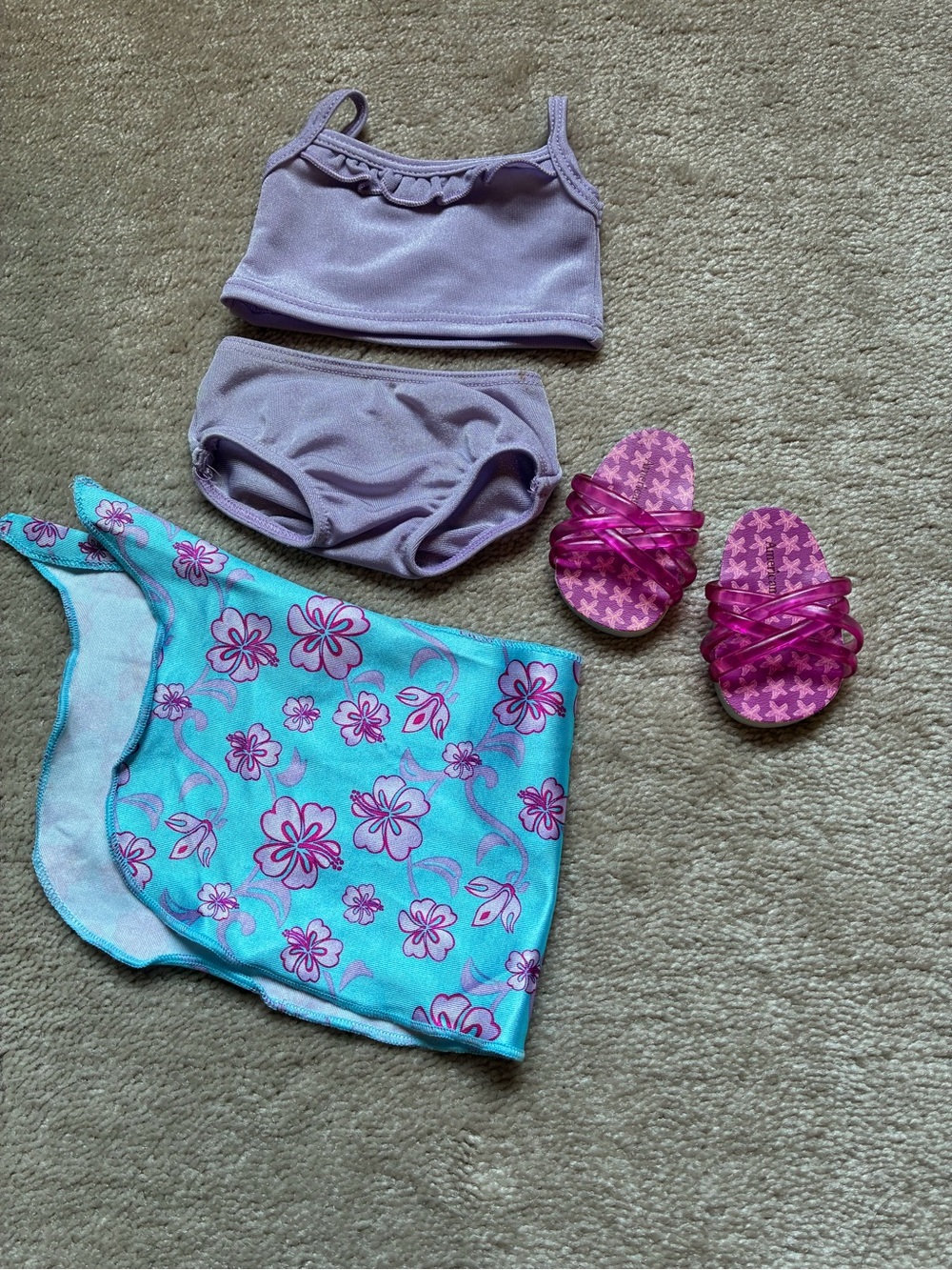 American Girl Ruffled Tankini-Complete